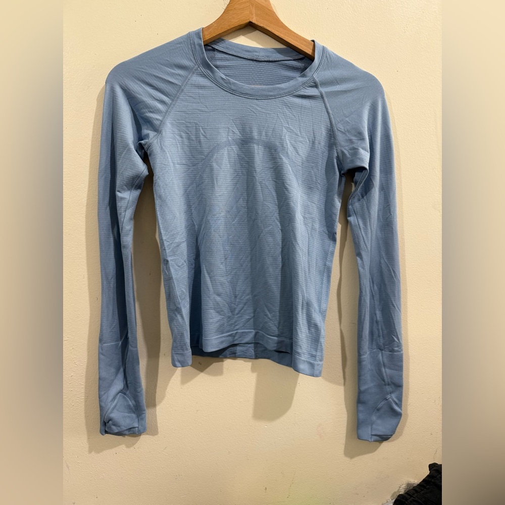 lululemon athletica Sky Blue Long Sleeve Crew
